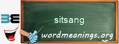 WordMeaning blackboard for sitsang